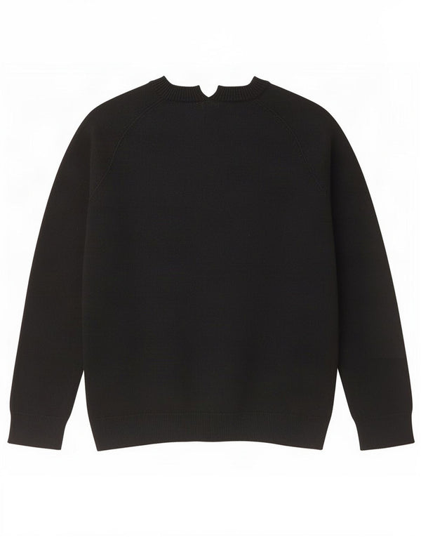 Diesel Womens V-Neck Jumper Sweater UK 14 Large Black Cotton