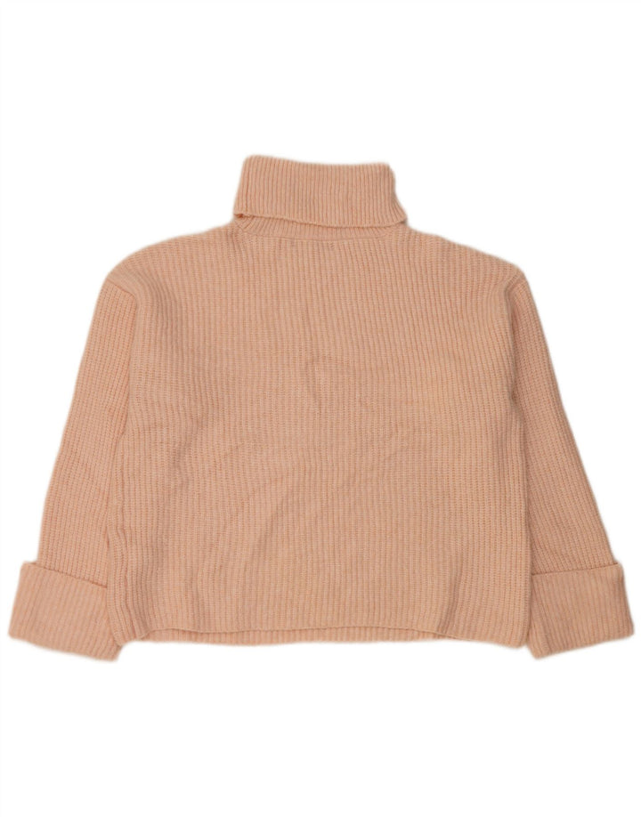Maglione maglione oversize da donna Marks & Spencer con collo alto UK 14 Rosa medio