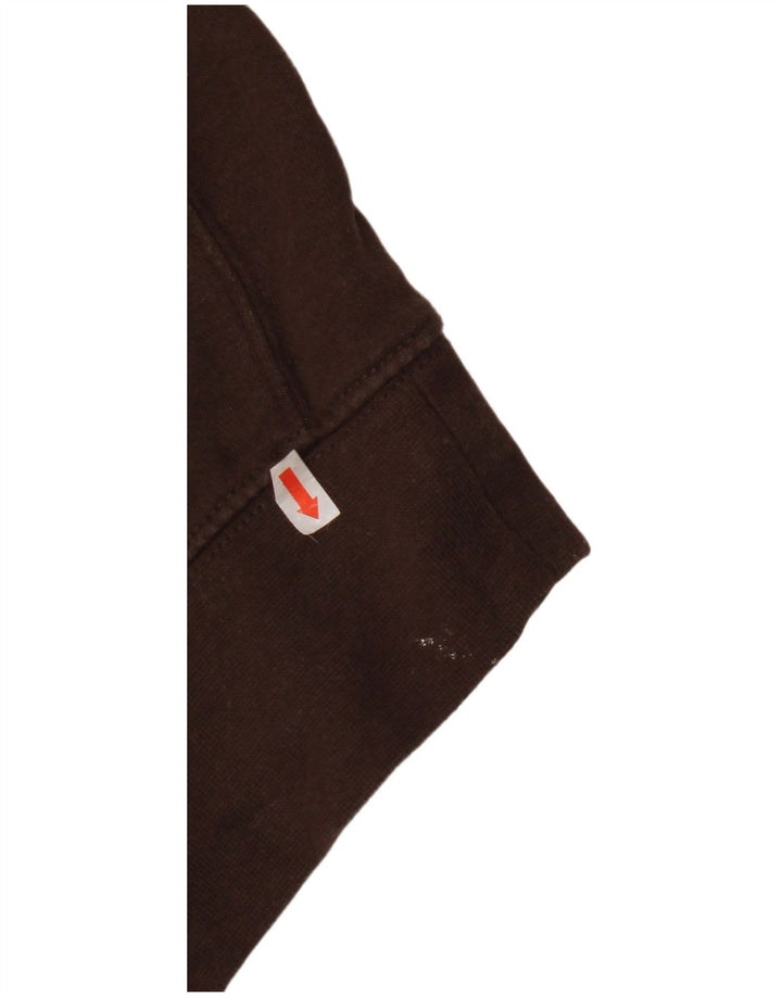 NIKE Mens Hoodie Jumper Medium Brown Cotton