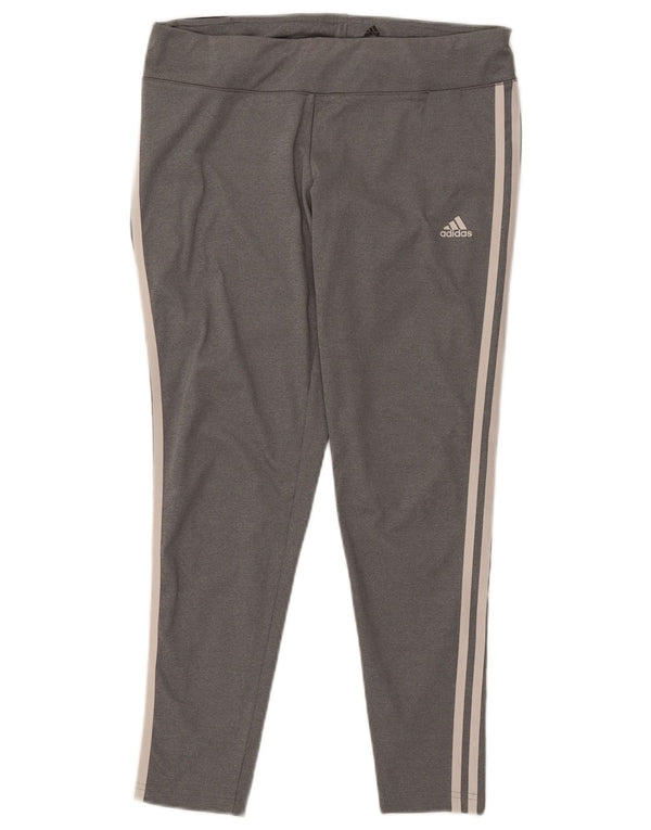 Leggings ADIDAS Climalite da donna UK 16/18 Large Grigio Poliestere