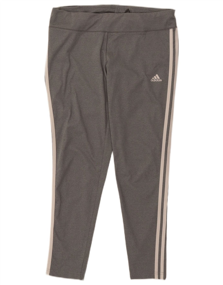 Leggings ADIDAS Climalite da donna UK 16/18 Large Grigio Poliestere