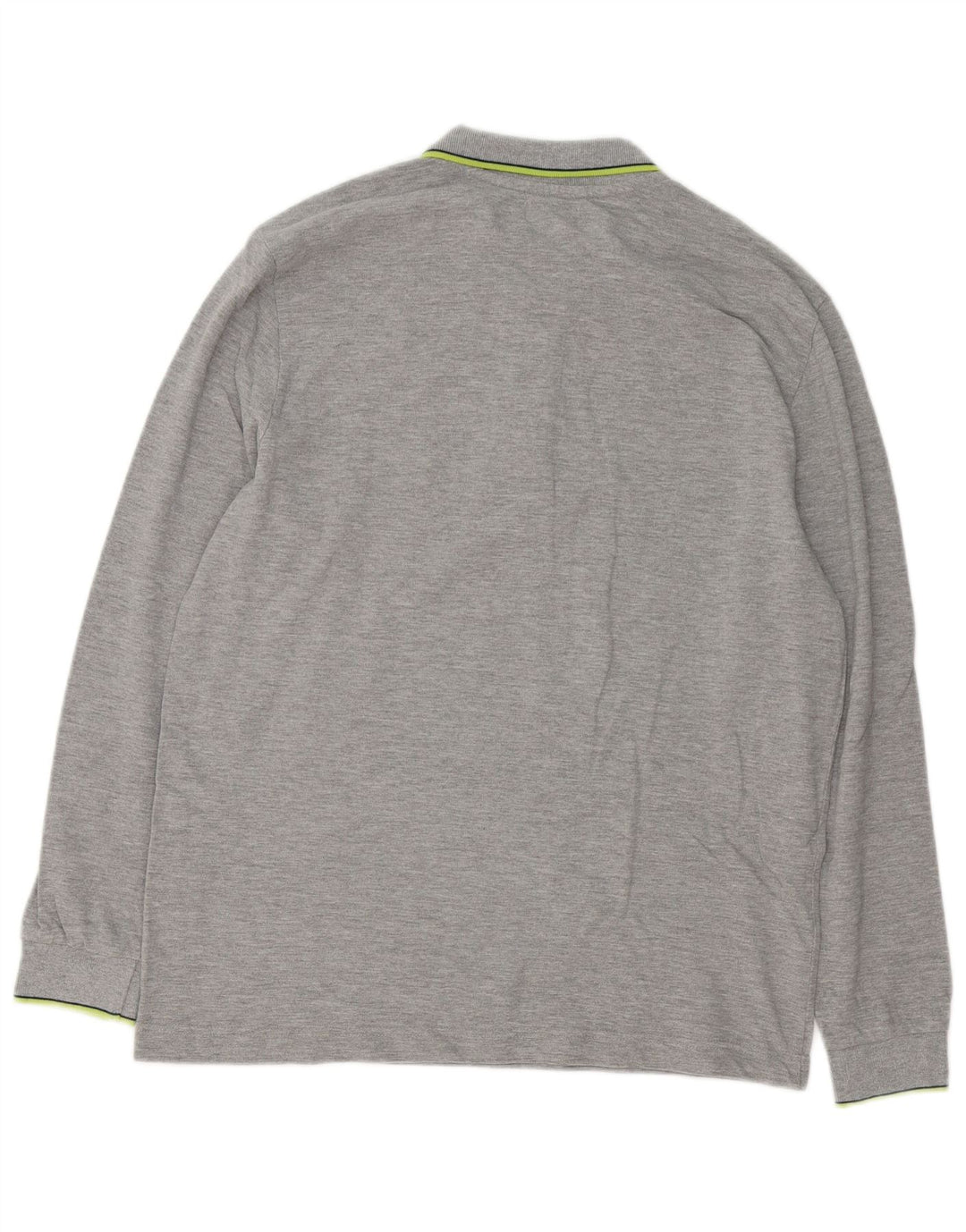 Polo Kappa Uomo Manica Lunga Regular Fit Large in Cotone Grigio