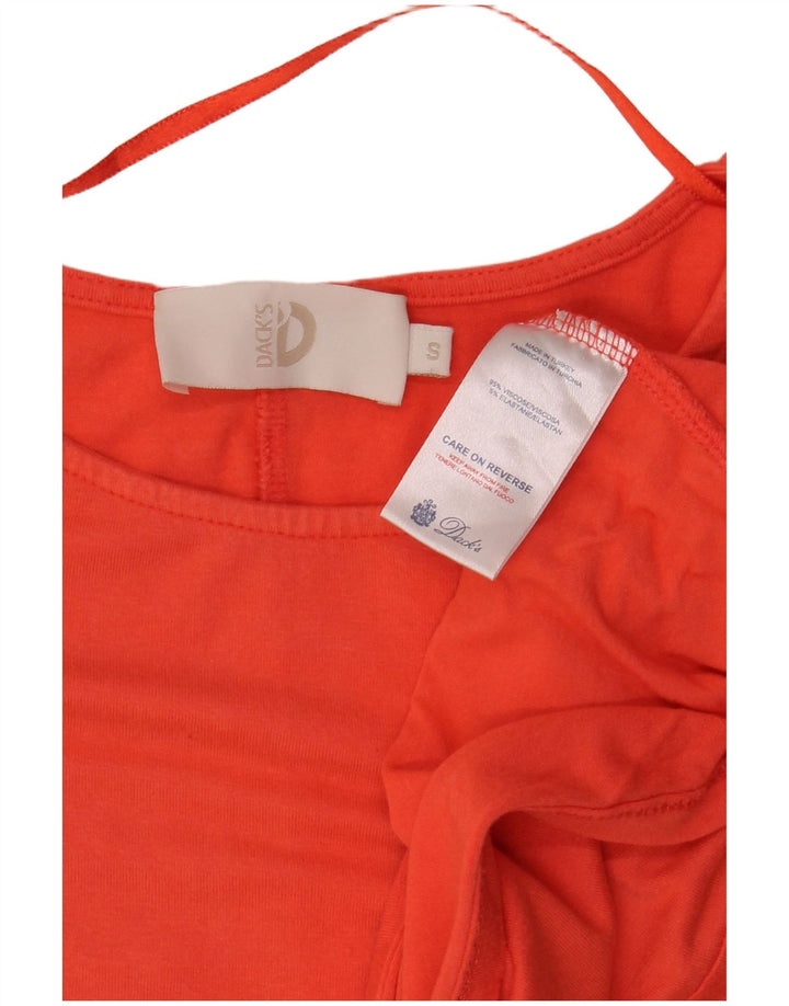 Top oversize da donna di Dack con maniche a 3/4 UK 10 piccola viscosa arancione