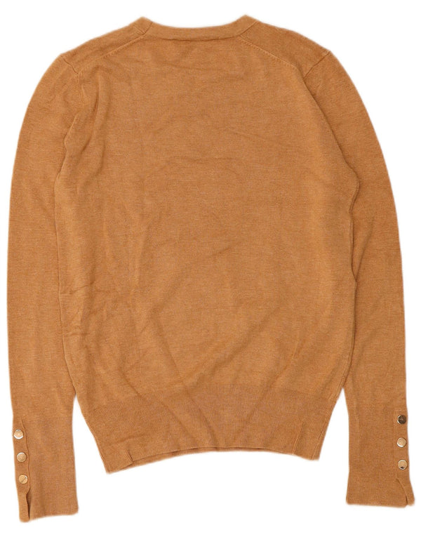 Maglione maglione girocollo da donna Zara UK 16 grande beige