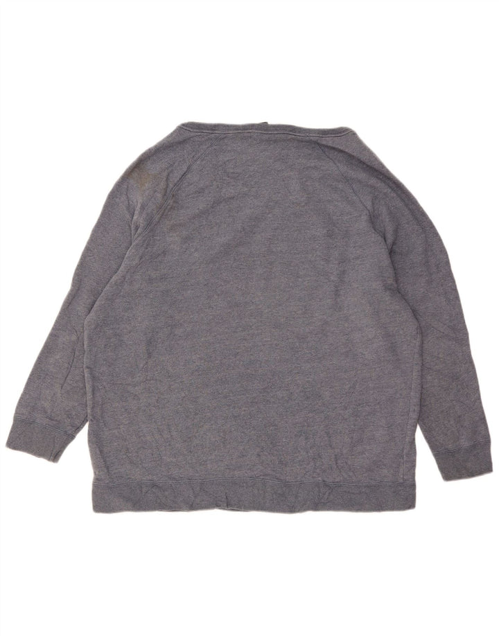 Felpa con grafica Nike da uomo, maglione XL, cotone grigio