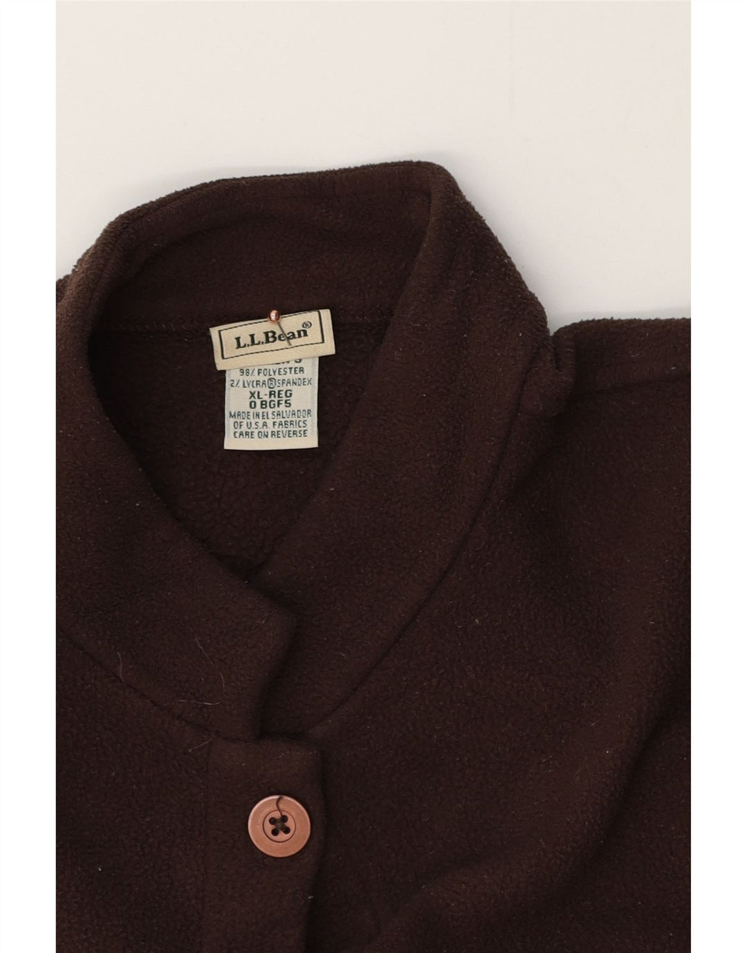 Giacca in pile da donna L.L.BEAN UK 18 XL poliestere marrone
