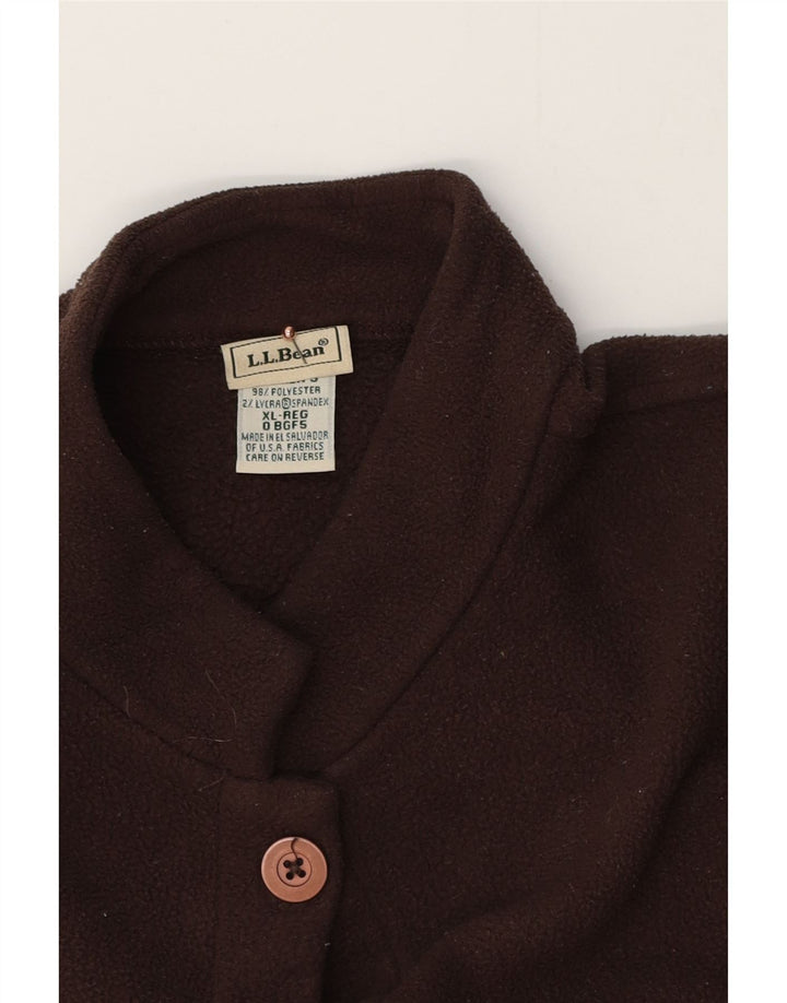 Giacca in pile da donna L.L.BEAN UK 18 XL poliestere marrone
