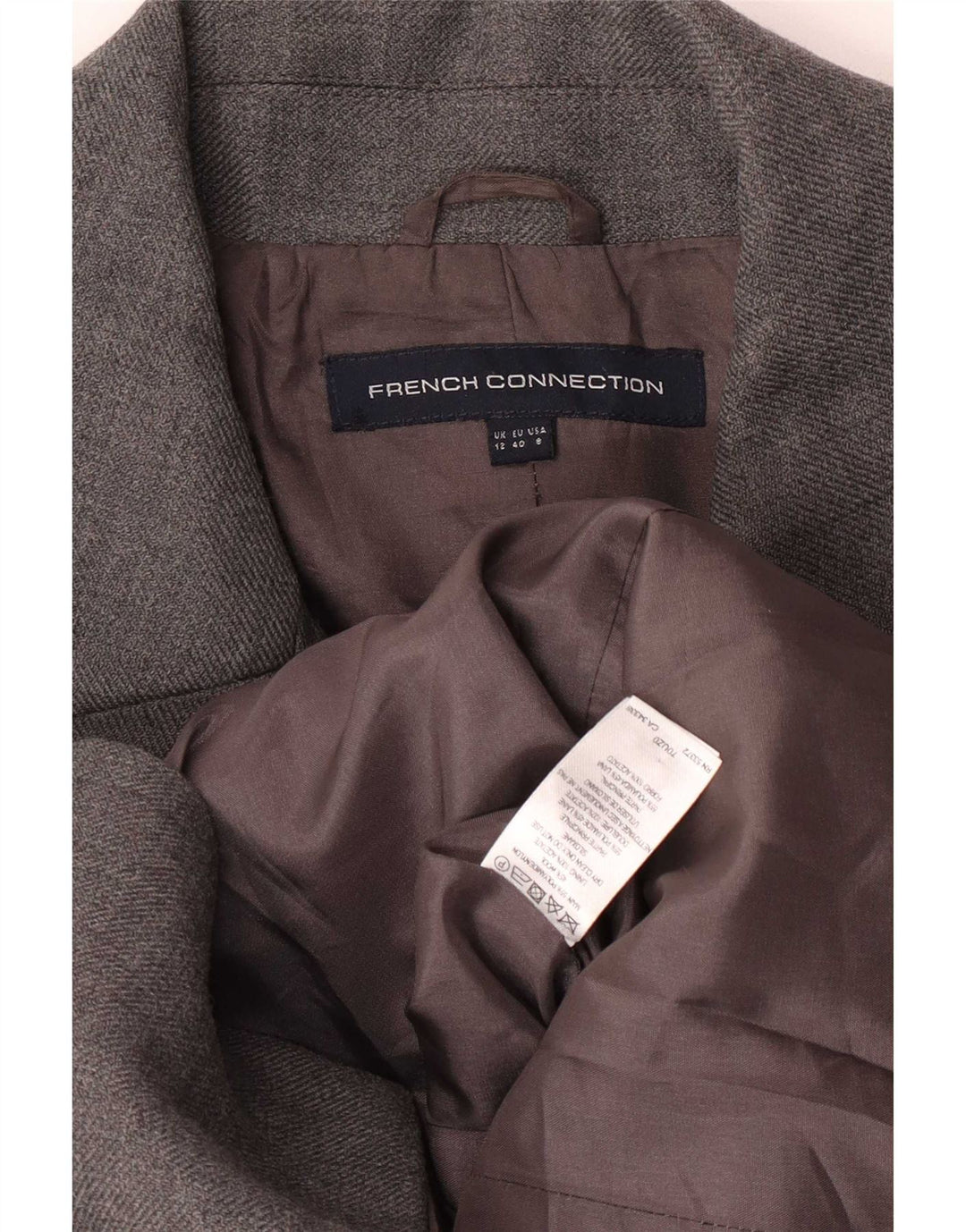 Cappotto doppiopetto militare da donna French Connection UK 12 Grigio medio