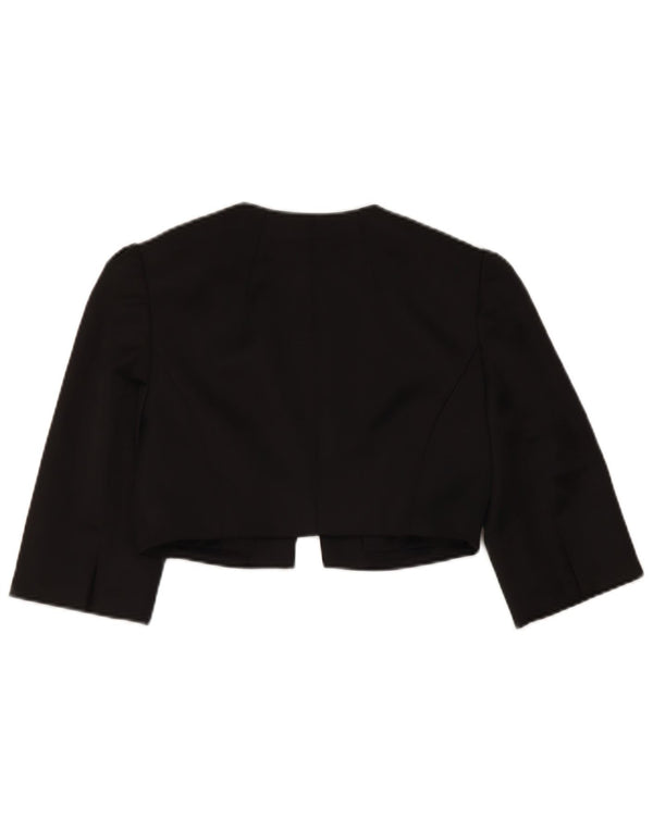 Giacca Bolero Coast da donna con maniche a 3/4 UK 8 piccola in poliestere nero