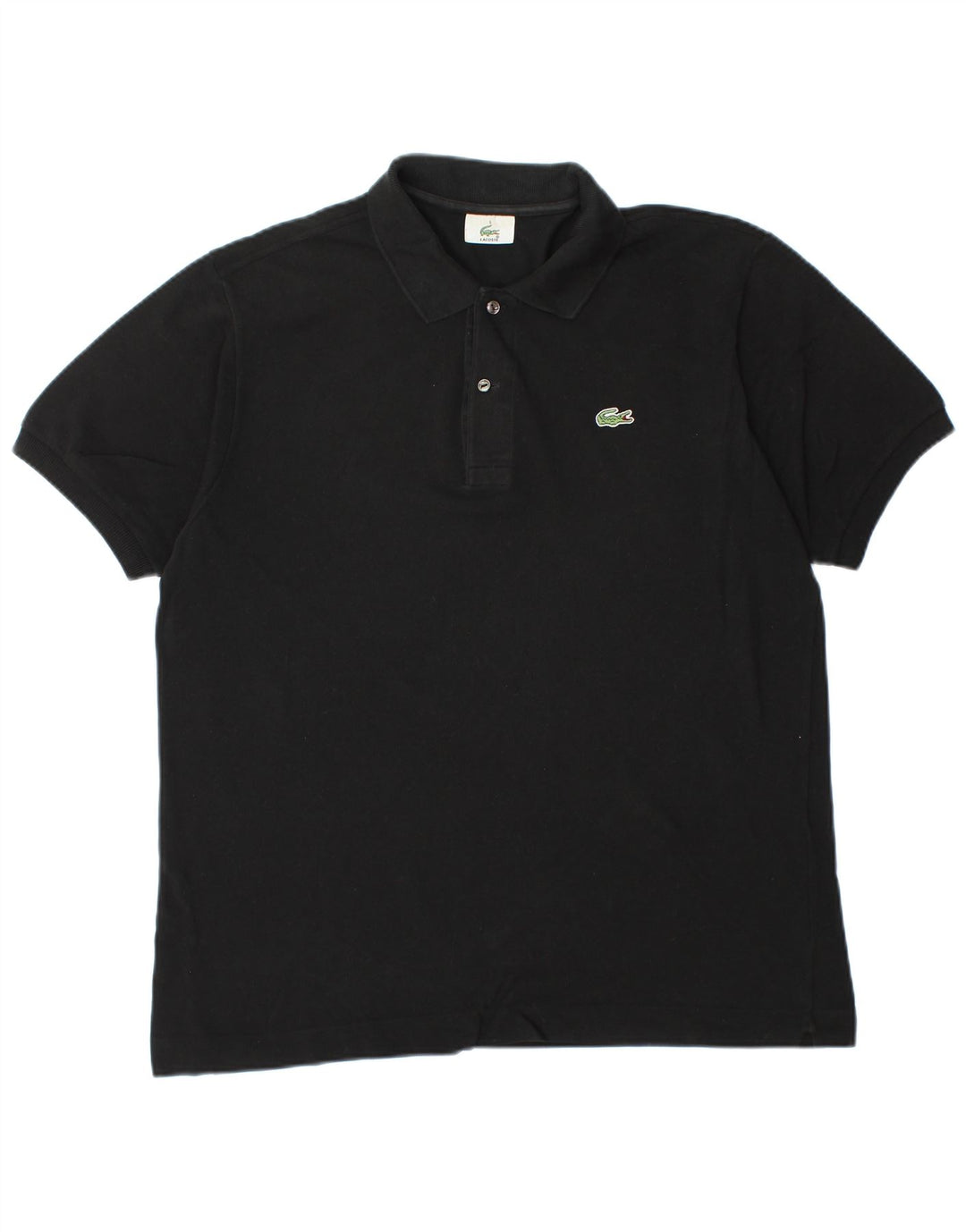 Polo da uomo Lacoste taglia 5 grande in cotone nero