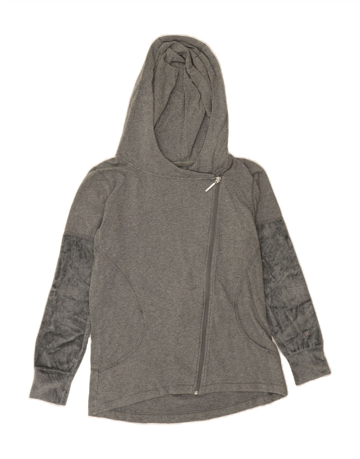 CHAMPION Womens Oversized Zip Hoodie Sweater UK 10 Small Grey Vintage Champion and Second-Hand Champion from Messina Hembry 