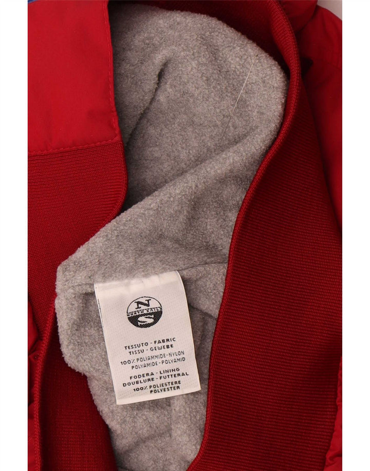 Giubbotto bomber con cappuccio da uomo North Sails UK 36 piccolo poliestere rosso