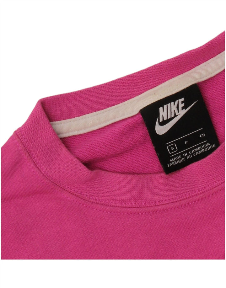 Felpa corta oversize da donna Nike UK 10 Small Pink Colourblock