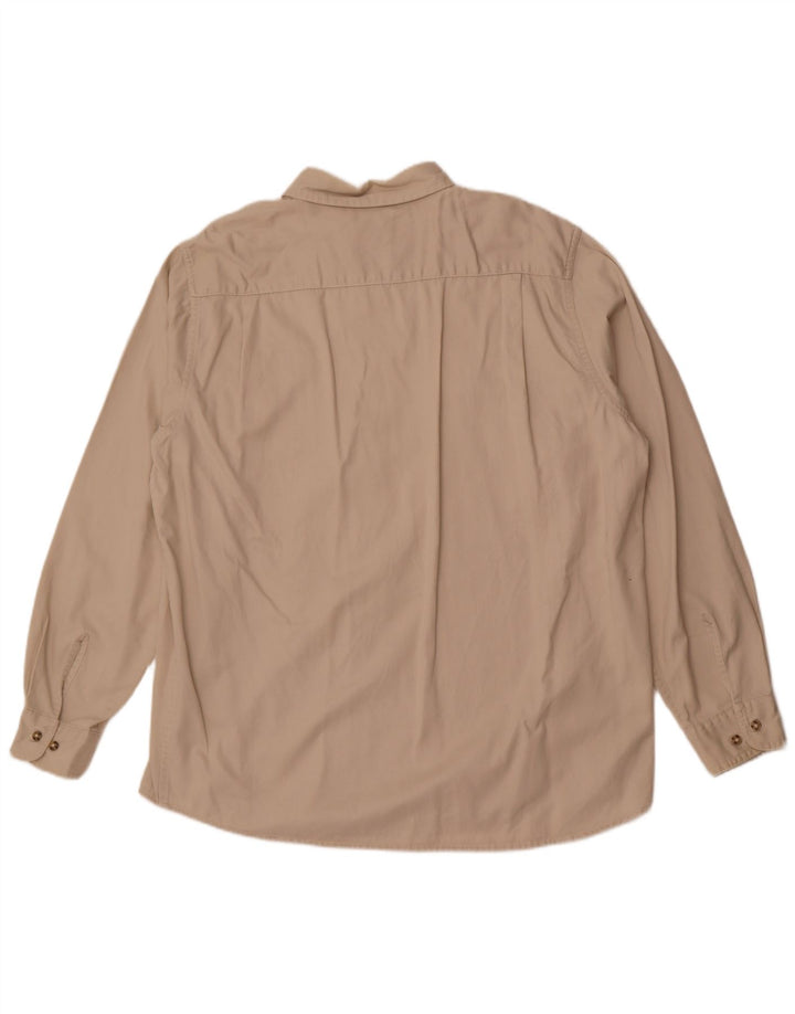 Camicia da uomo Wrangler grande in cotone bianco sporco