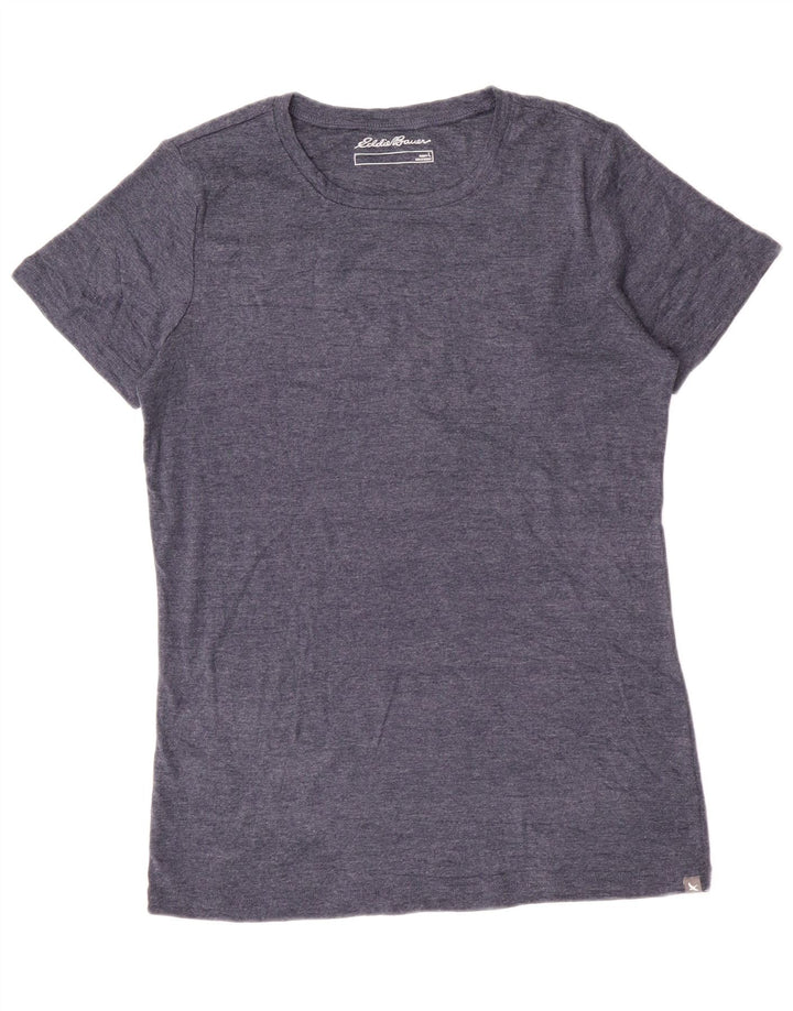 T-shirt da donna Eddie Bauer Top UK 14 grande cotone blu navy