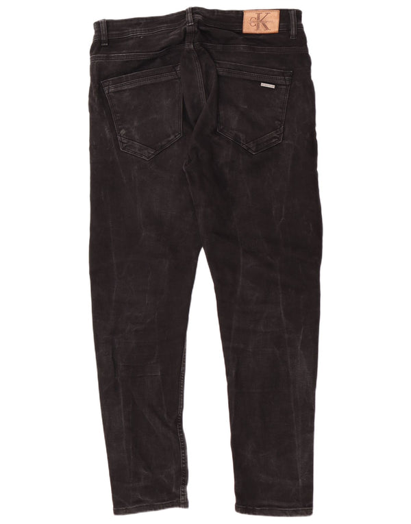 Jeans slim da uomo Calvin Klein W35 L29 cotone nero