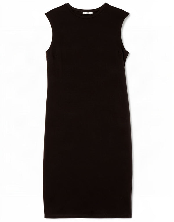 Abito tubino slim fit senza maniche da donna Zara UK 14 grande nero