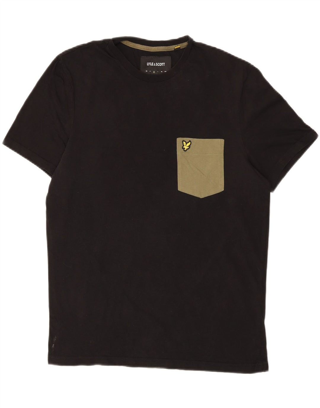 LYLE & SCOTT Mens T-Shirt Top Medium Black Cotton Vintage Lyle & Scott and Second-Hand Lyle & Scott from Messina Hembry 