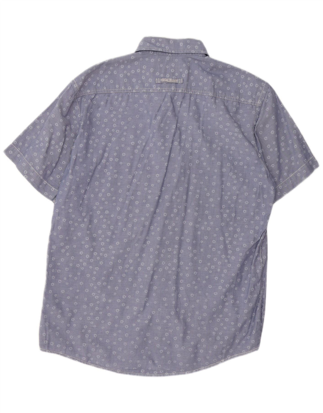 Camicia a maniche corte da uomo Camel Active in cotone floreale blu medio