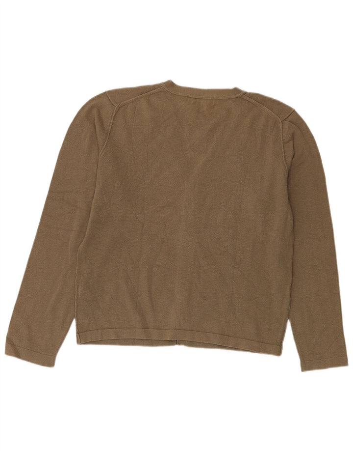 Maglione cardigan da uomo Zara grande in cotone kaki