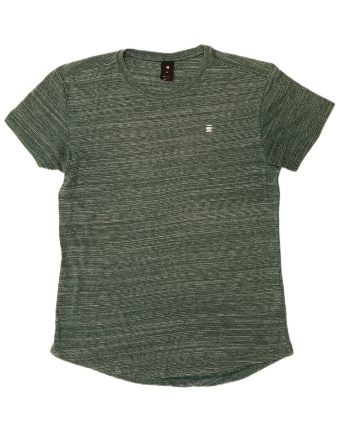 T-shirt da uomo G-STAR Top in poliestere a righe verde medio