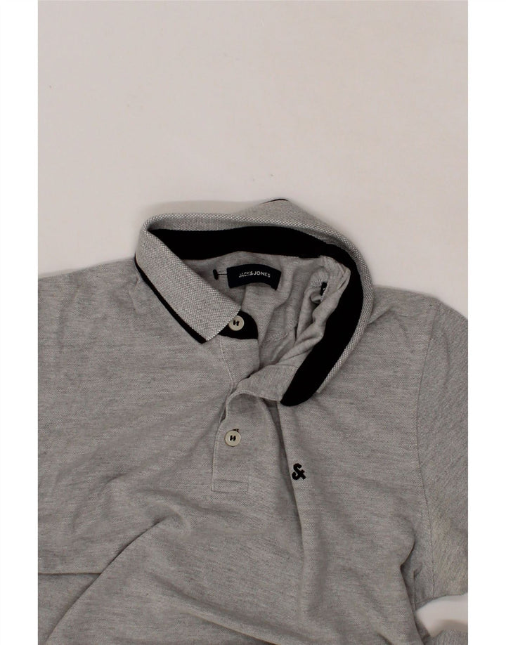 JACK & JONES Mens Polo Shirt Large Grey Cotton Vintage Jack & Jones and Second-Hand Jack & Jones from Messina Hembry 