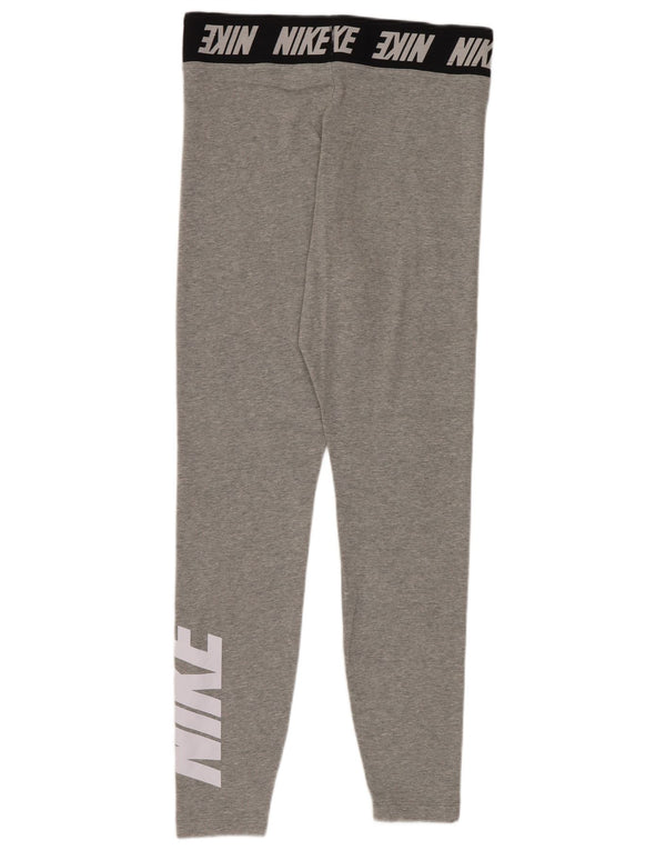 Leggings grafici da donna Nike UK 12 cotone color block grigio medio