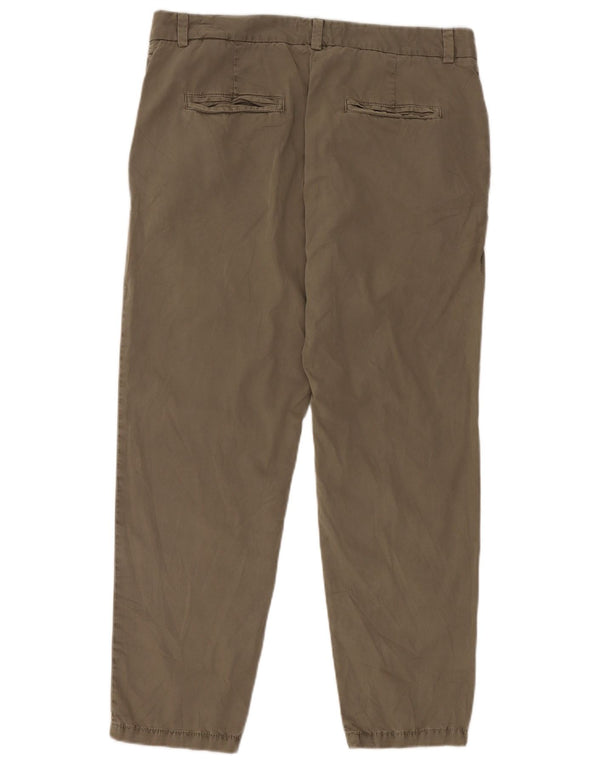 Pantaloni chino slim crop da donna Marks & Spencer UK 14 Large W32 L26 Cachi