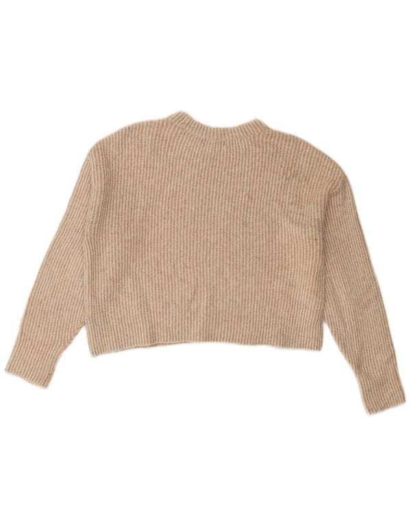 Maglione maglione girocollo oversize da donna Topshop UK 6 XS Beige