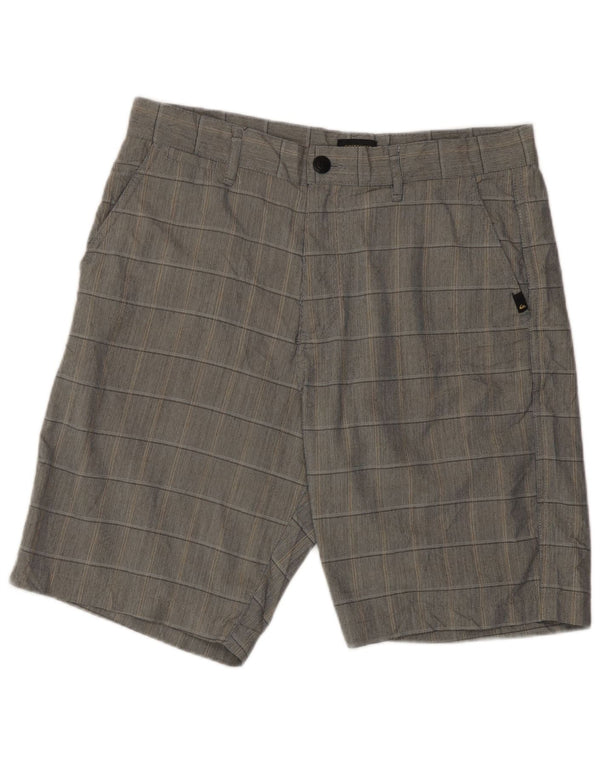 Pantaloncini chino Quiksilver da uomo vestibilità regolare W32 poliestere a quadri grigio medio