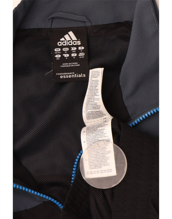 Giacca superiore della tuta da uomo Adidas Climalite UK 40/42 Colore grigio medio