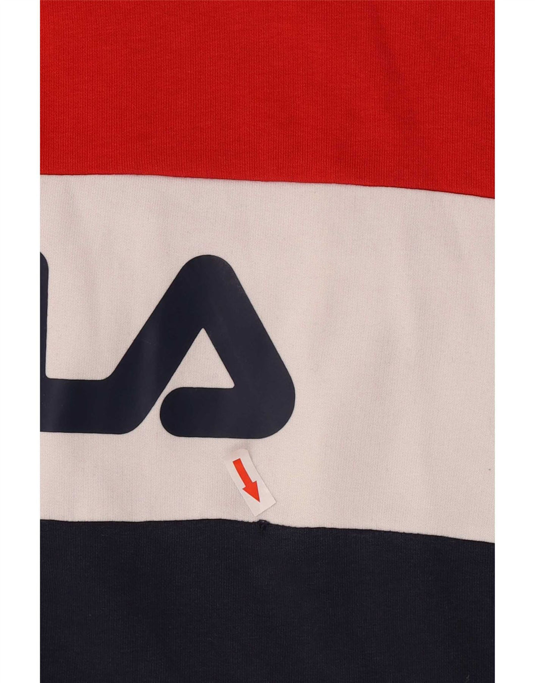 Felpa oversize con grafica da donna Fila UK 10 Small Red Colourblock