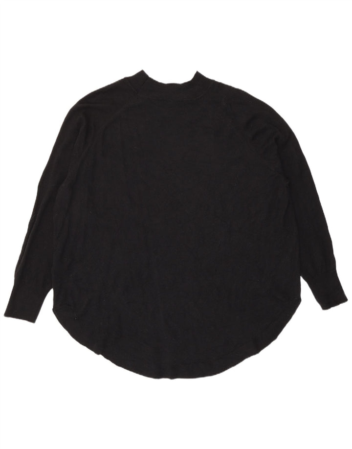 Oasis Maglione oversize da donna con collo dolcevita UK 18 XL Viscosa nera