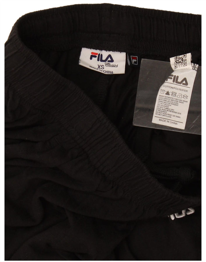 Pantaloni da tuta da uomo Fila XS in cotone nero