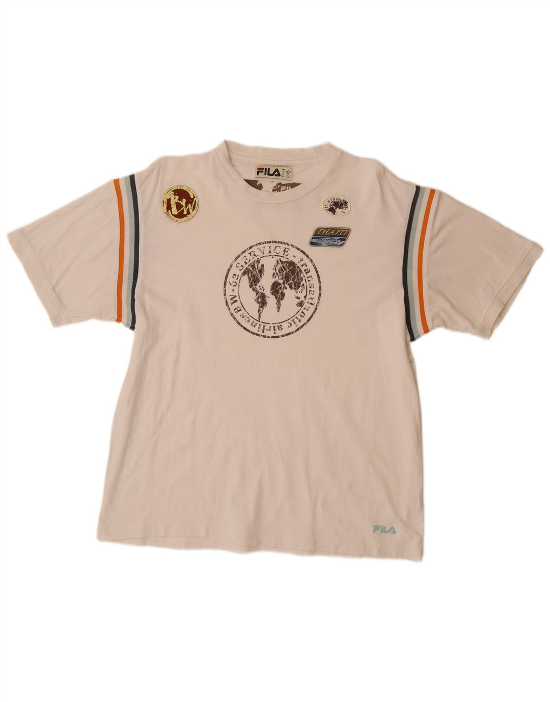 T-shirt grafica da uomo FILA Top grande in cotone bianco