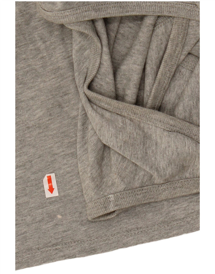 Canotta NIKE da uomo dal taglio atletico, piccola, in cotone chiazzato grigio