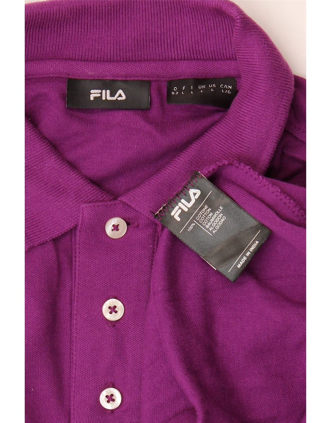Polo da uomo FILA grande in cotone viola