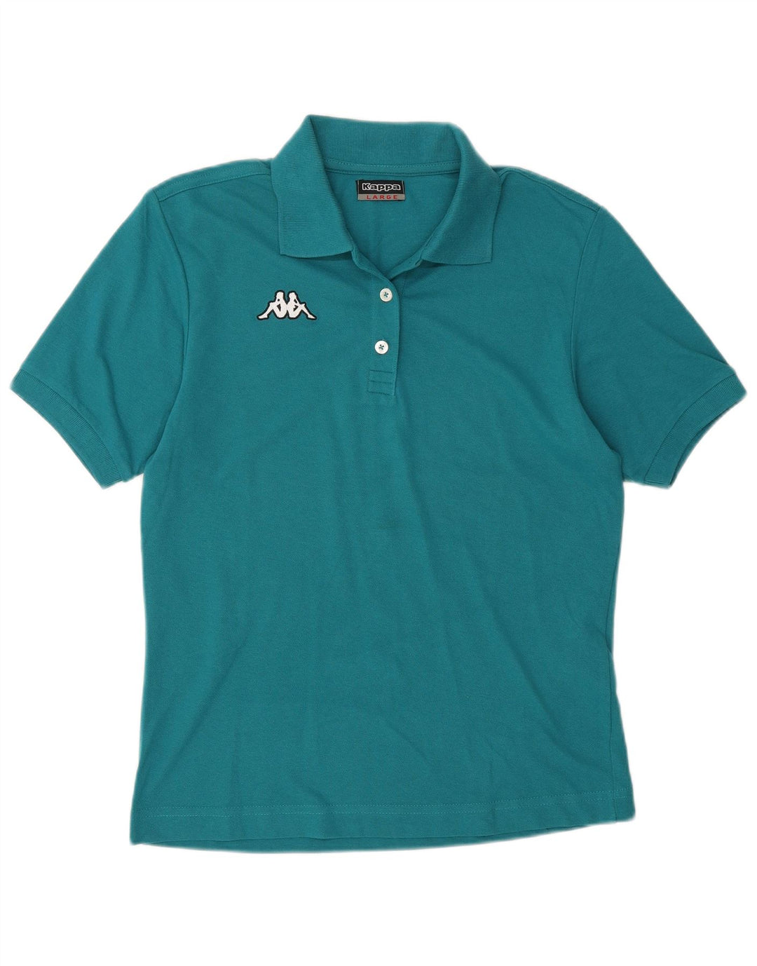 Polo Kappa da donna UK 16 grande in cotone blu