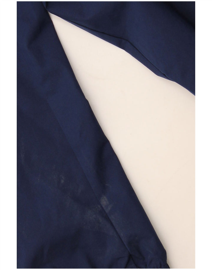 Giacca antipioggia con cappuccio Adidas da ragazzo 11-12 anni in poliestere blu navy