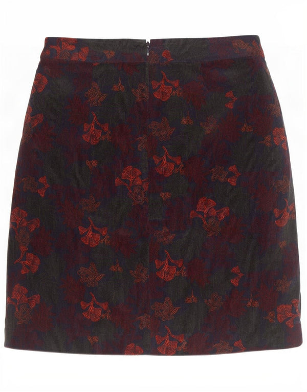 Gonna in velluto a coste da donna Seasalt UK 10 Small W28 Cotone floreale multicolore
