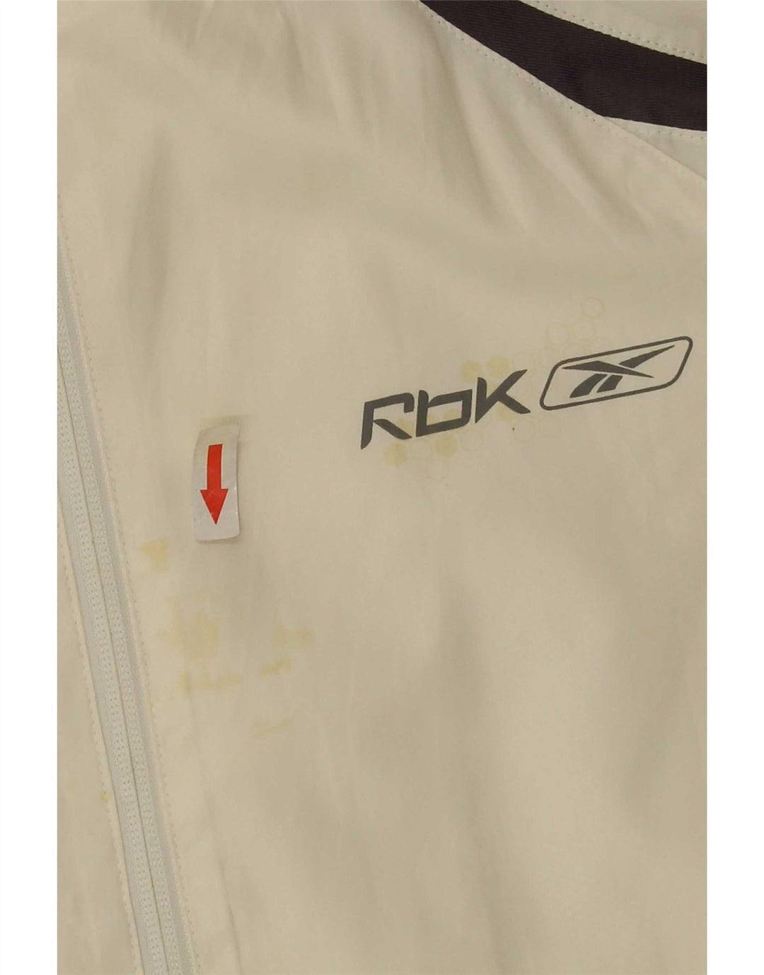 Giacca da ginnastica da uomo Reebok Small in poliestere color block bianco