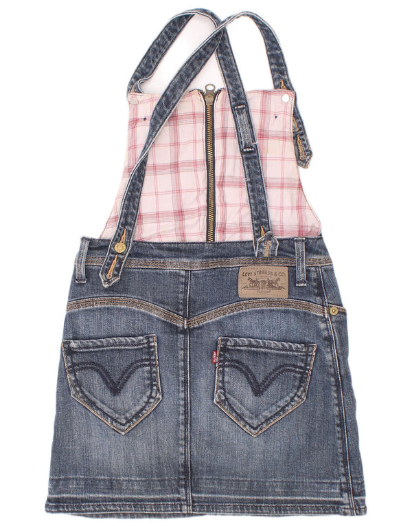 Gonna in denim salopette per bambina Levi's 7-8 anni W22 in cotone blu