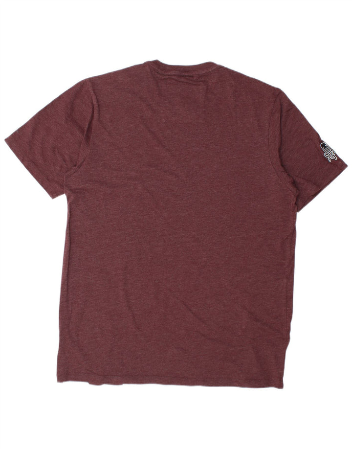 T-shirt grafica da uomo G-Star Top grande in poliestere color block bordeaux