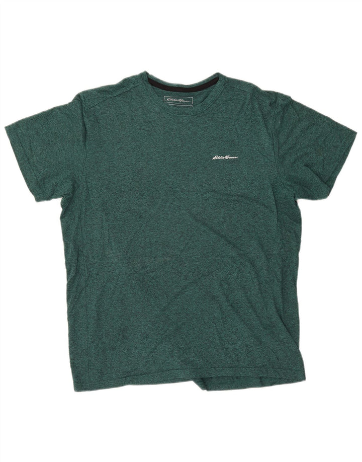 T-shirt da uomo dalla vestibilità regolare di Eddie Bauer, grande, in poliestere chiazzato verde