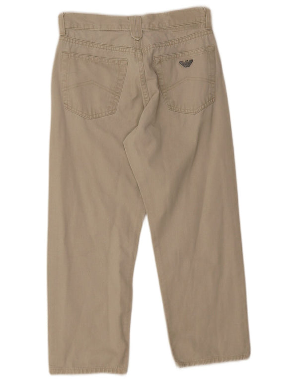 Pantaloni casual dritti Armani per ragazzi 6-7 anni in cotone beige