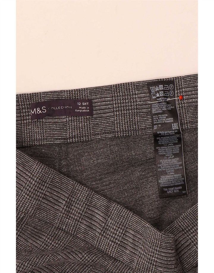 Pantaloni corti da donna Marks & Spencer UK 12 medi W30 L25 grigi