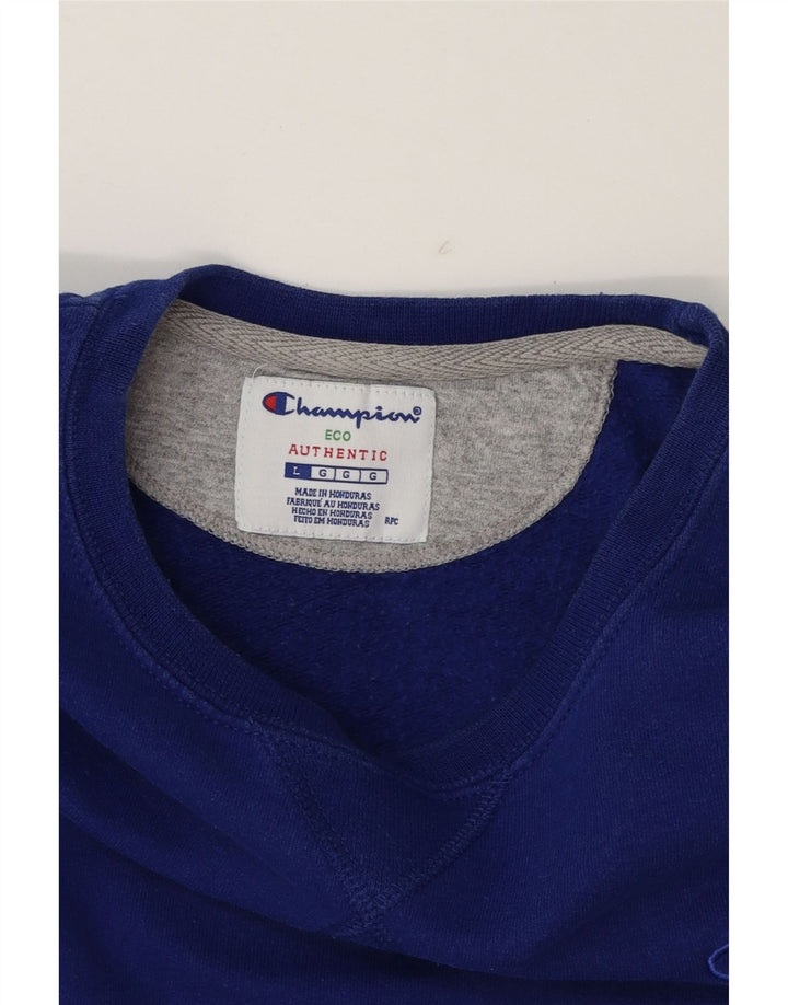 CHAMPION Womens Sweatshirt Jumper UK 16 Large Blue Cotton Vintage Champion and Second-Hand Champion from Messina Hembry 