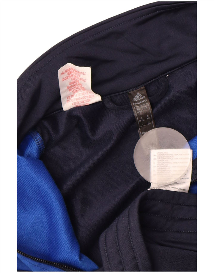 Giacca superiore della tuta da ragazzo ADIDAS 14-15 anni Blu navy Colourblock