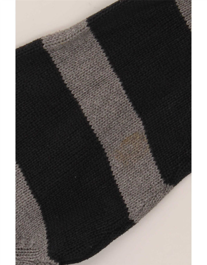 Chaps Uomo Maglione con Zip Collo Maglione Grande Cotone a Righe Nere