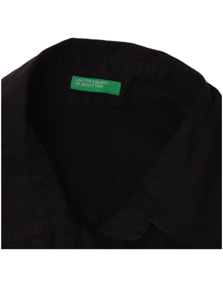 Benetton Camicia Body Donna UK 14 Medio Nero